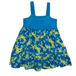 Polarn O Pyret baby dress summer blue green sleeveless teal cyan